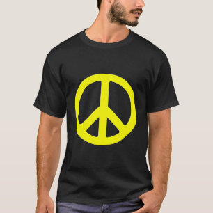 Geel Retro Vredesteken T-shirt