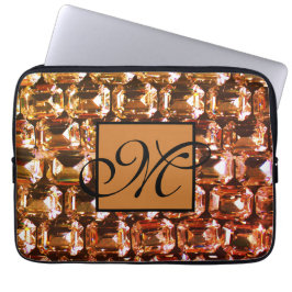 Geel Rhinestone, gele diamanten, gemstone Laptop Sleeve