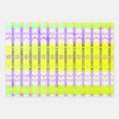 Geel rococo patroon inpakpapier vel (Voorkant 3)