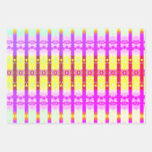 Geel rococo patroon inpakpapier vel (Voorkant 2)