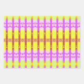 Geel rococo patroon inpakpapier vel (Voorkant)