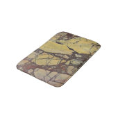 Geel Rode Gemarmerde Edelsteen Abstract Patroon Badmat (Gekanteld)