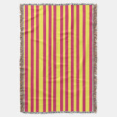 Geel, rode lentekleurig met touw deken (Voorkant Verticaal)