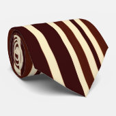  geel, rode strepen patroon #2 Stropdas (Opgerold)