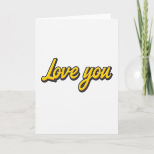 Geel Romantische Liefde Kaart