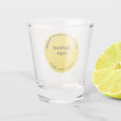 Geel Rond Zakelijk Merk op Schot Glas (Achterkant)
