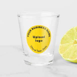 Geel Rond Zakelijk Merk op Schot Glas