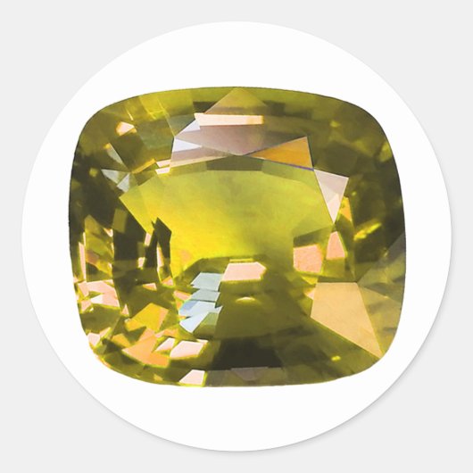 Geel Ronde Sticker (Voorkant)