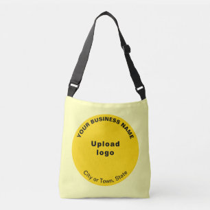 Geel, ronde vormmerk voor zakelijk merk op Crossbo Crossbody Tas