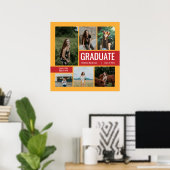 Geel & Rood 6 Foto Afstudeerposter Poster (Thuiskantoor)