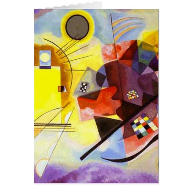Geel rood blauw Abstract schilderen Kandinsky (Voorkant)