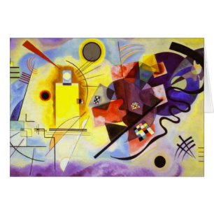 Geel rood blauw Abstract schilderen Kandinsky