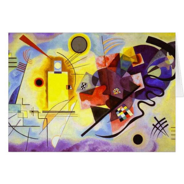 Geel rood blauw Abstract schilderen Kandinsky (Voorkant Horizontaal)