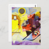 Geel rood blauw Abstract schilderen Kandinsky Briefkaart (Voorkant / Achterkant)