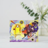 Geel rood blauw Abstract schilderen Kandinsky Briefkaart (Staand voorkant)