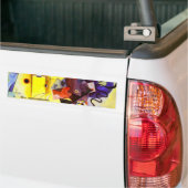 Geel rood blauw Abstract schilderen Kandinsky Bumpersticker (Op Truck)