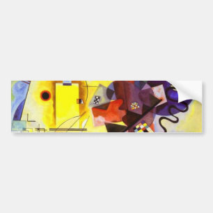 Geel rood blauw Abstract schilderen Kandinsky Bumpersticker