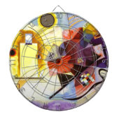 Geel rood blauw Abstract schilderen Kandinsky Dartbord (Voorkant)