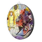 Geel rood blauw Abstract schilderen Kandinsky Dartbord (Voorkant Rechts)