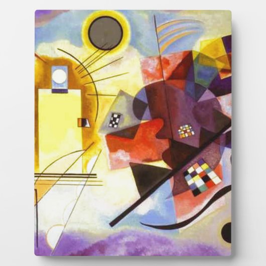 Geel rood blauw Abstract schilderen Kandinsky Fotoplaat (Voorkant)