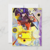 Geel rood blauw Abstract schilderen Kandinsky Kaart (Voorkant)
