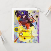 Geel rood blauw Abstract schilderen Kandinsky Kaart (Voorkant / Achterkant in situ)