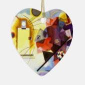 Geel rood blauw Abstract schilderen Kandinsky Keramisch Ornament (Rechts)