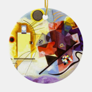 Geel rood blauw Abstract schilderen Kandinsky Keramisch Ornament