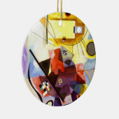 Geel rood blauw Abstract schilderen Kandinsky Keramisch Ornament (Rechts)