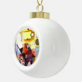 Geel rood blauw Abstract schilderen Kandinsky Keramische Bal Ornament (Rechts)
