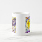 Geel rood blauw Abstract schilderen Kandinsky Koffiemok (Center)