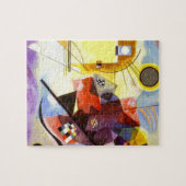Geel rood blauw Abstract schilderen Kandinsky Legpuzzel (Horizontaal)