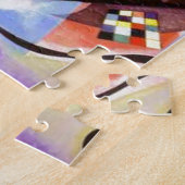 Geel rood blauw Abstract schilderen Kandinsky Legpuzzel (Zijkant)