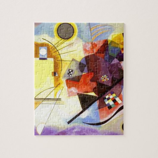 Geel rood blauw Abstract schilderen Kandinsky Legpuzzel (Verticaal)