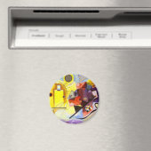 Geel rood blauw Abstract schilderen Kandinsky Magneet (Insitu (Vaatwasser))