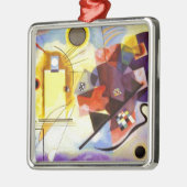 Geel rood blauw Abstract schilderen Kandinsky Metalen Ornament (Links)
