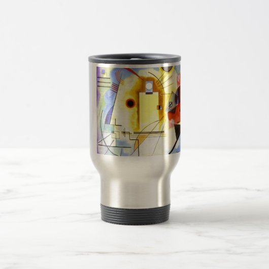 Geel rood blauw Abstract schilderen Kandinsky Reisbeker (Center)