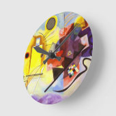 Geel rood blauw Abstract schilderen Kandinsky Ronde Klok (Hoek)