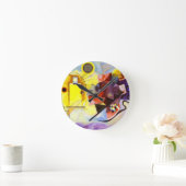 Geel rood blauw Abstract schilderen Kandinsky Ronde Klok (Huis)