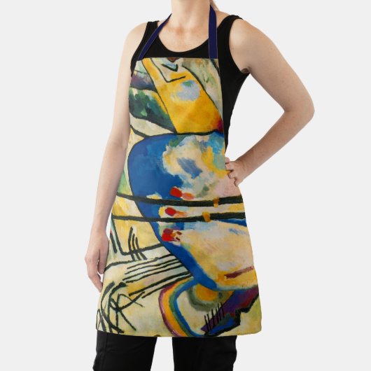 Geel rood blauw Abstract schilderen Kandinsky Schort (Insitu)