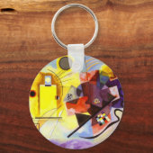 Geel rood blauw Abstract schilderen Kandinsky Sleutelhanger (Voorkant)