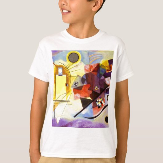 Geel rood blauw Abstract schilderen Kandinsky T-shirt (Voorkant)