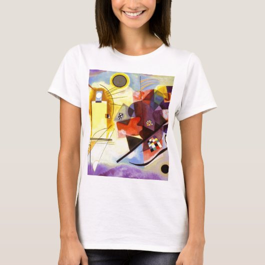 Geel rood blauw Abstract schilderen Kandinsky T-shirt (Voorkant)