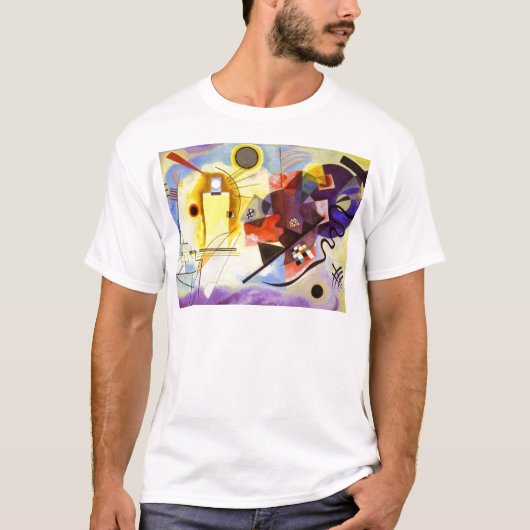 Geel rood blauw Abstract schilderen Kandinsky T-shirt (Voorkant)