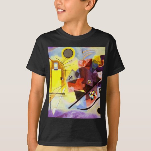 Geel rood blauw Abstract schilderen Kandinsky T-shirt (Voorkant)