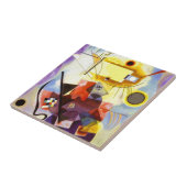 Geel rood blauw Abstract schilderen Kandinsky Tegeltje (Zijkant)