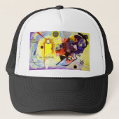 Geel rood blauw Abstract schilderen Kandinsky Trucker Pet (Voorkant)