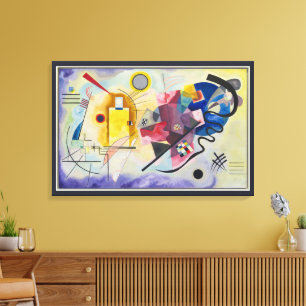 Geel, Rood, Blauw door Wassily Kandinsky Canvas Afdruk