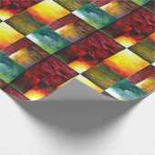 Geel Rood Blauw Groen Kleurrijke Abstracte Kunst M Cadeaupapier (Hoek)