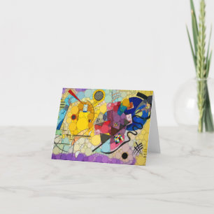 Geel, rood, blauw, Infinity Stippen - na Kandinsky Bedankkaart